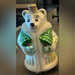 Radko polar bear ornament